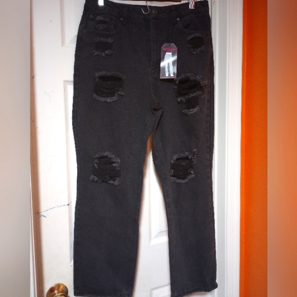 No boundaries super high rise straight leg jeans junior girls women's size 11